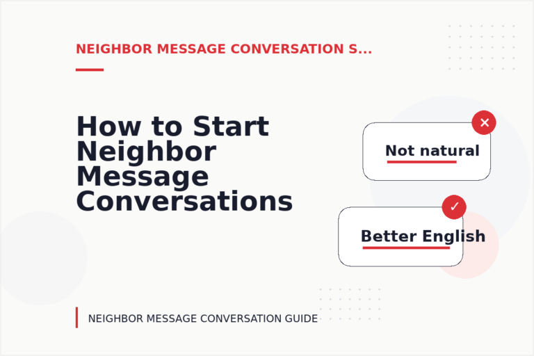 How to Start Neighbor Message Conversations Clearly