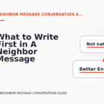 What to Write First in A Neighbor Message Conversation