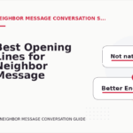 Best Opening Lines for Neighbor Message Conversations
