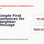 Simple First Sentences for Neighbor Message Conversations