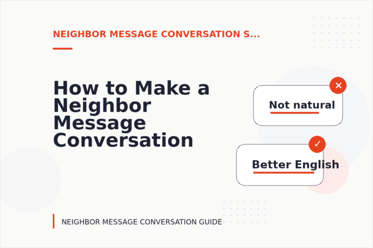 How to Make a Neighbor Message Conversation Easy to Understand How to Make a Neighbor Message Conversation Easy to Understand