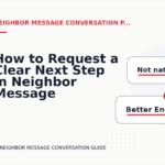 How to Request a Clear Next Step in Neighbor Message Conversation English