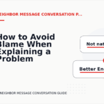 How to Avoid Blame When Explaining a Problem in Neighbor Message Conversation English