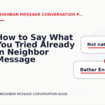 How to Say What You Tried Already in Neighbor Message Conversation English