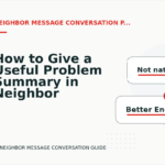 How to Give a Useful Problem Summary in Neighbor Message Conversation English