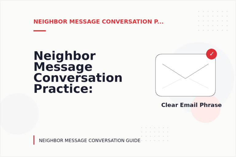Neighbor Message Conversation Practice: Email and Message Examples Neighbor Message Conversation Practice: Email and Message Examples